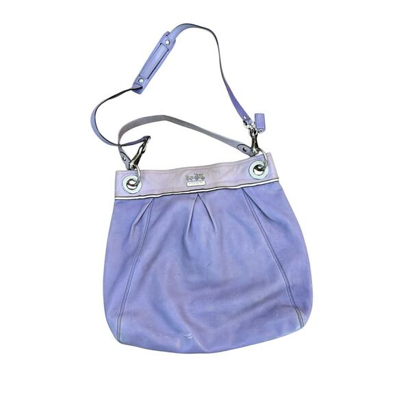 Coach Women's Purple Madison Spectator Hippie Hobo Shoulder Bag - Picture 1 of 9